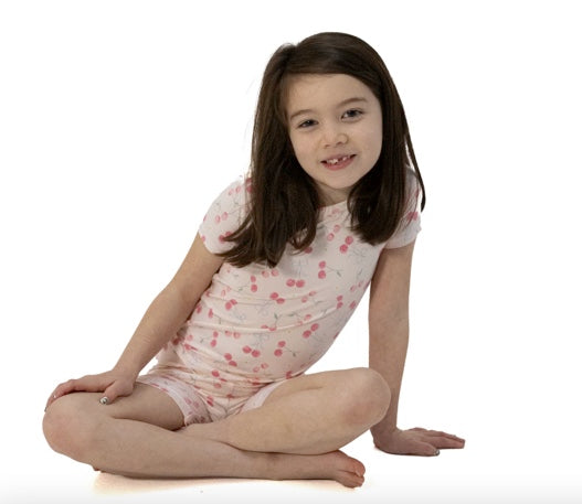 Sweet Bow Cherries Loungewear Short Set
