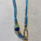 Paracord blue Heart Charms Necklace - Baby Sweet Pea's Boutique