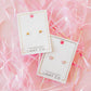Screwback Stud Earrings - Nora Heart Pink