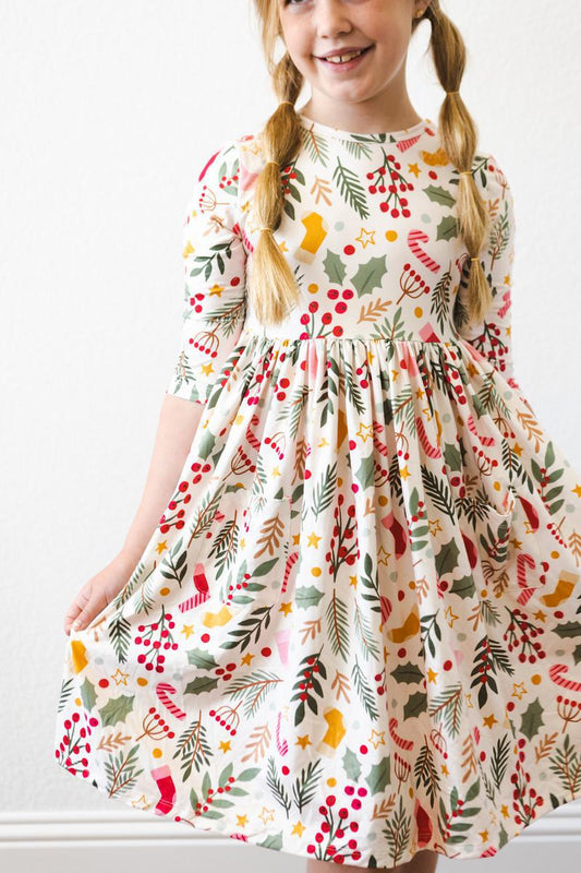 Holly Jolly Twirl Dress - Mila & Rose