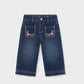 Baby Denim Pants With Pockets- dark wash