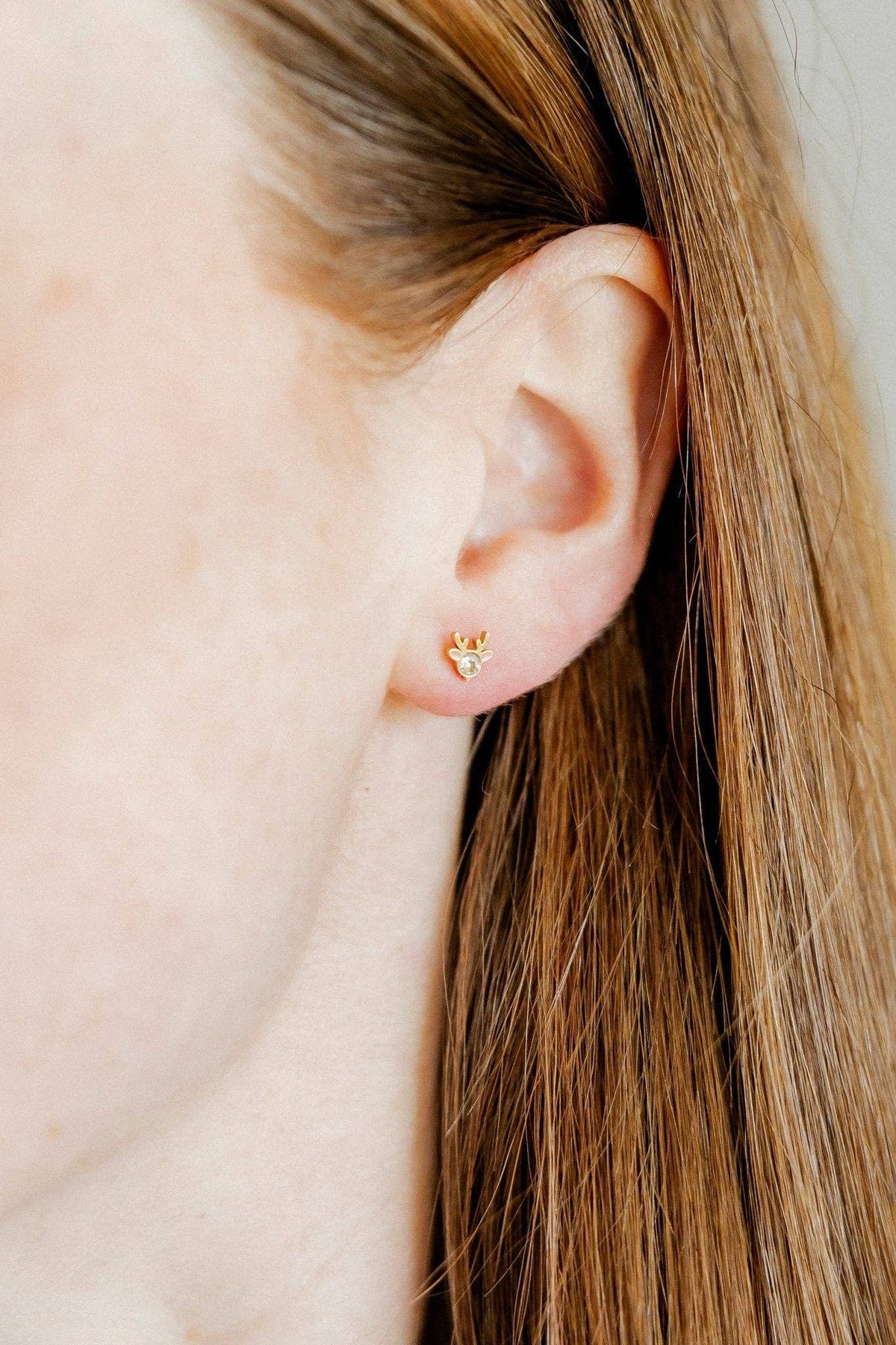 Screwback Stud Earrings - Reindeer