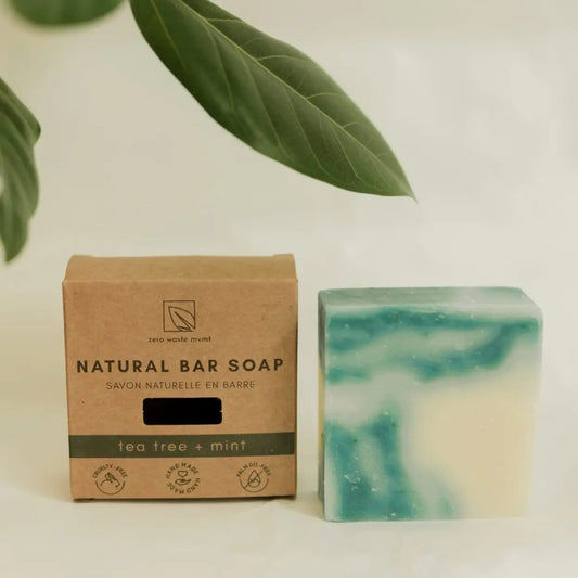 Natural Bar Soap | Tea Tree + Mint | Zero Waste Eco-Friendly