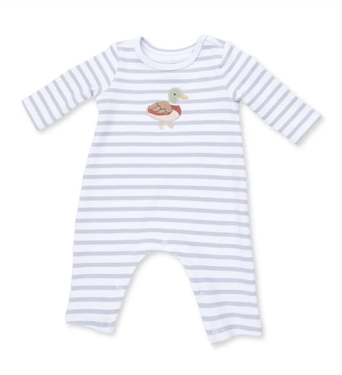 Long Sleeve Snap Shoulder Romper- Mama Mallard