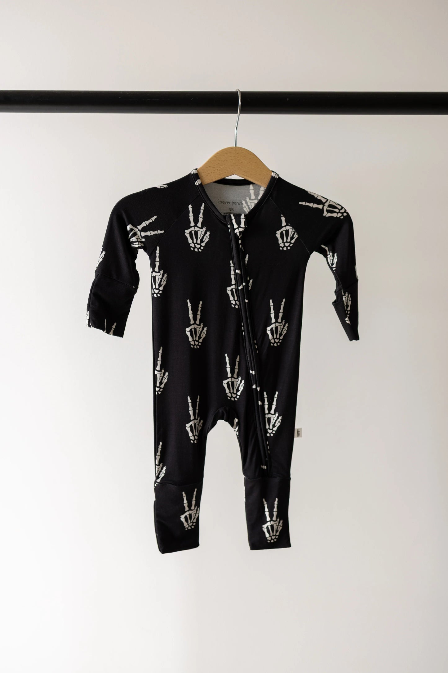 Bamboo Zip Pajamas | Midnight Skelly