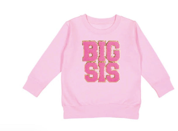 Big Sis Patch Sweatshirt - Pink