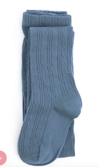 Denim Cable Knit Tights