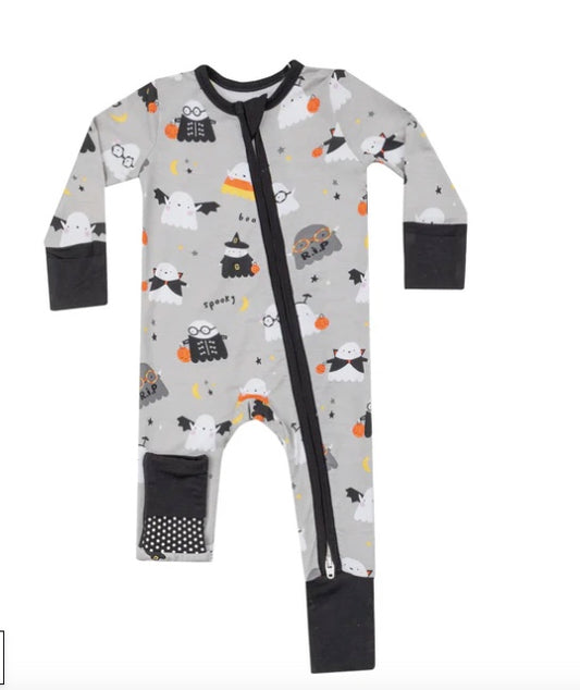 2 Way Zipper Romper - Costumed Ghost