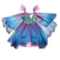 Blue Butterfly Twirl Dress with Wings & Headband