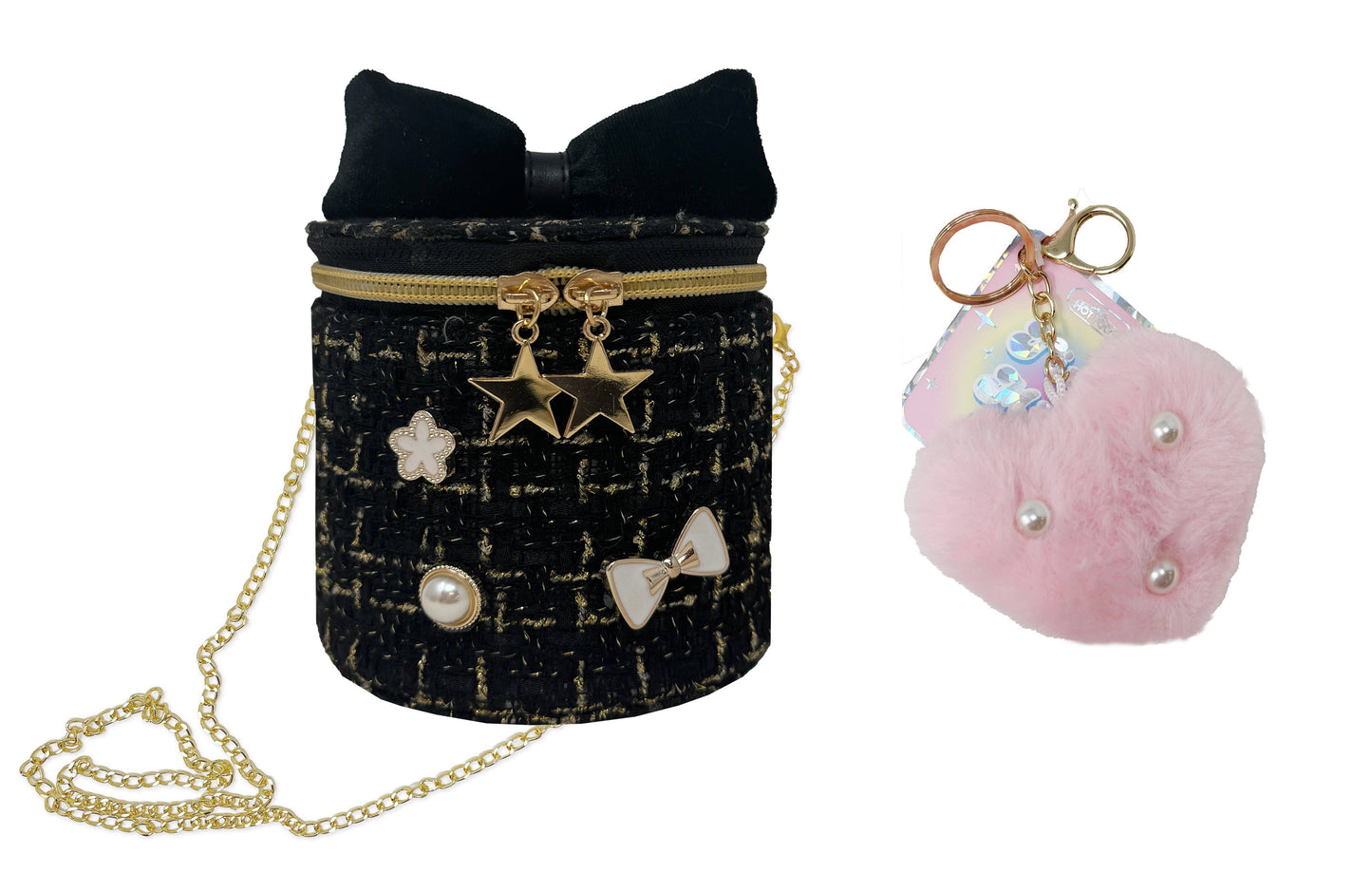 Tiny Mini Fashion Bag with Keychain, Good Day