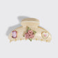 KitschPop™️Curved Claw Clip 7pc Set Vintage- Pearlized Cream