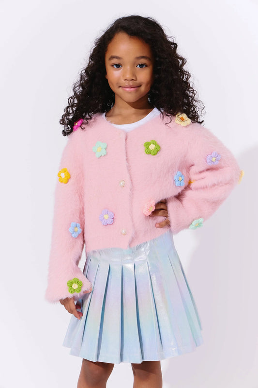 3D Rainbow Daisy Cardigan - Lola and the Boys