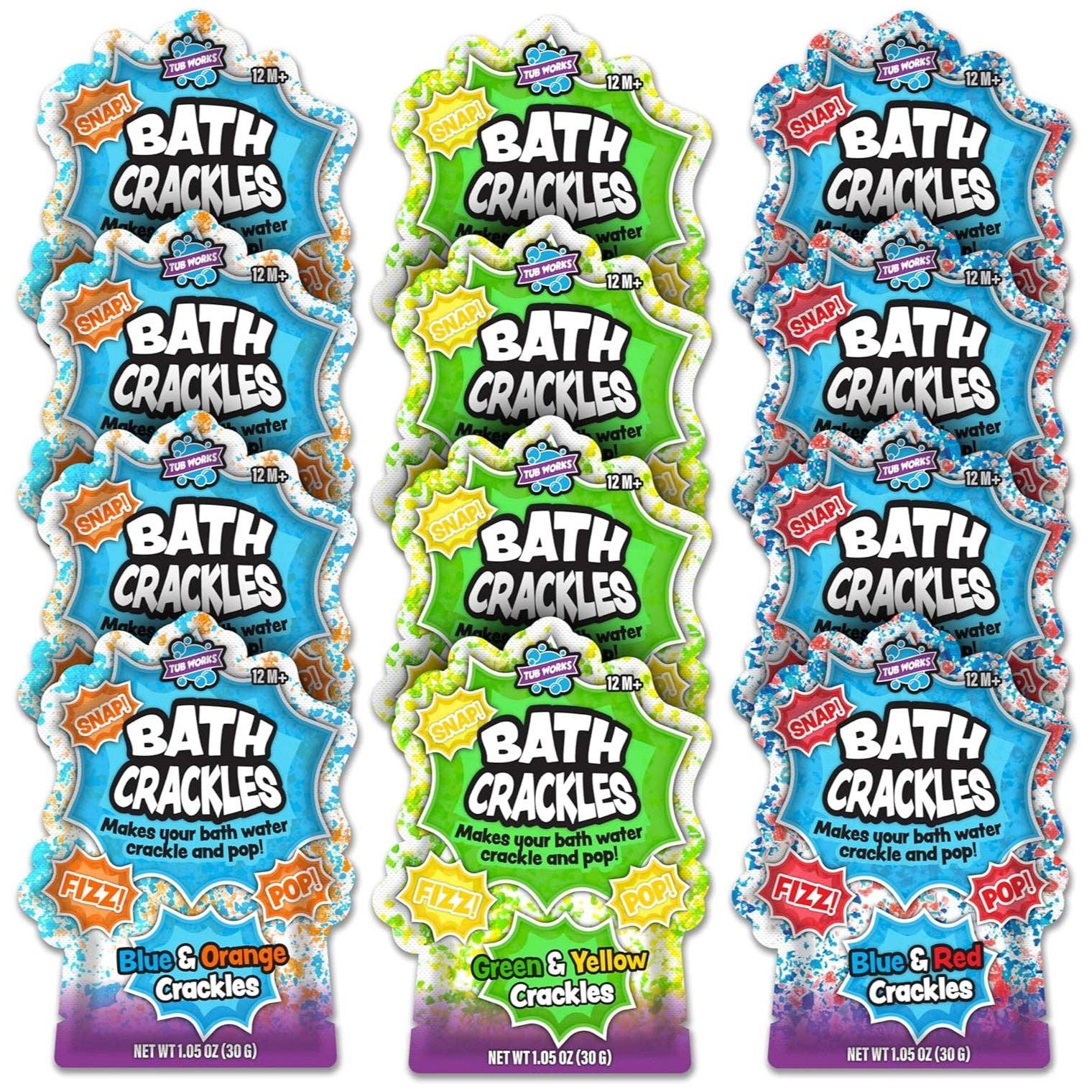 Tub Works® Bath Crackles Bath Toy, Variety 12 Pack - Tub Works LLC
