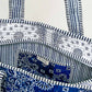 Quilted Indigo Paisley LOVE Tote Bag