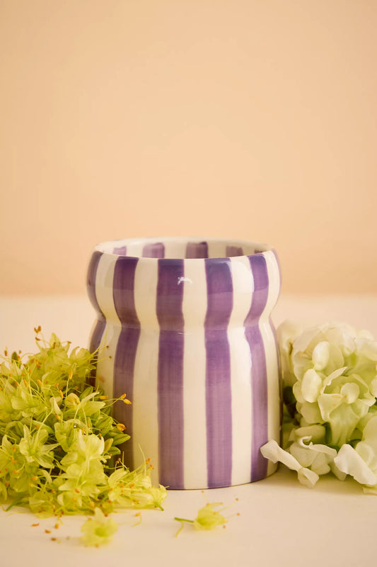 Paddywax Cabana Waikiki Waters Striped Ceramic Candle 6.5oz - Paddywax