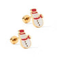 Screwback Stud Earrings - Frosty Snowman