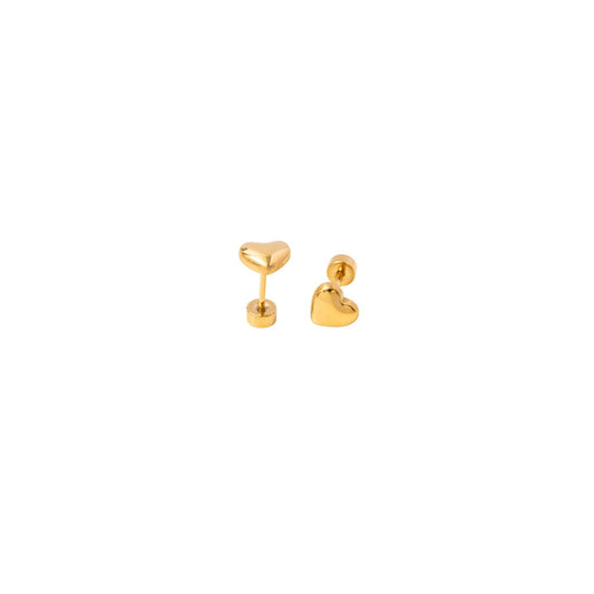 Bubble Heart Stud: Pair