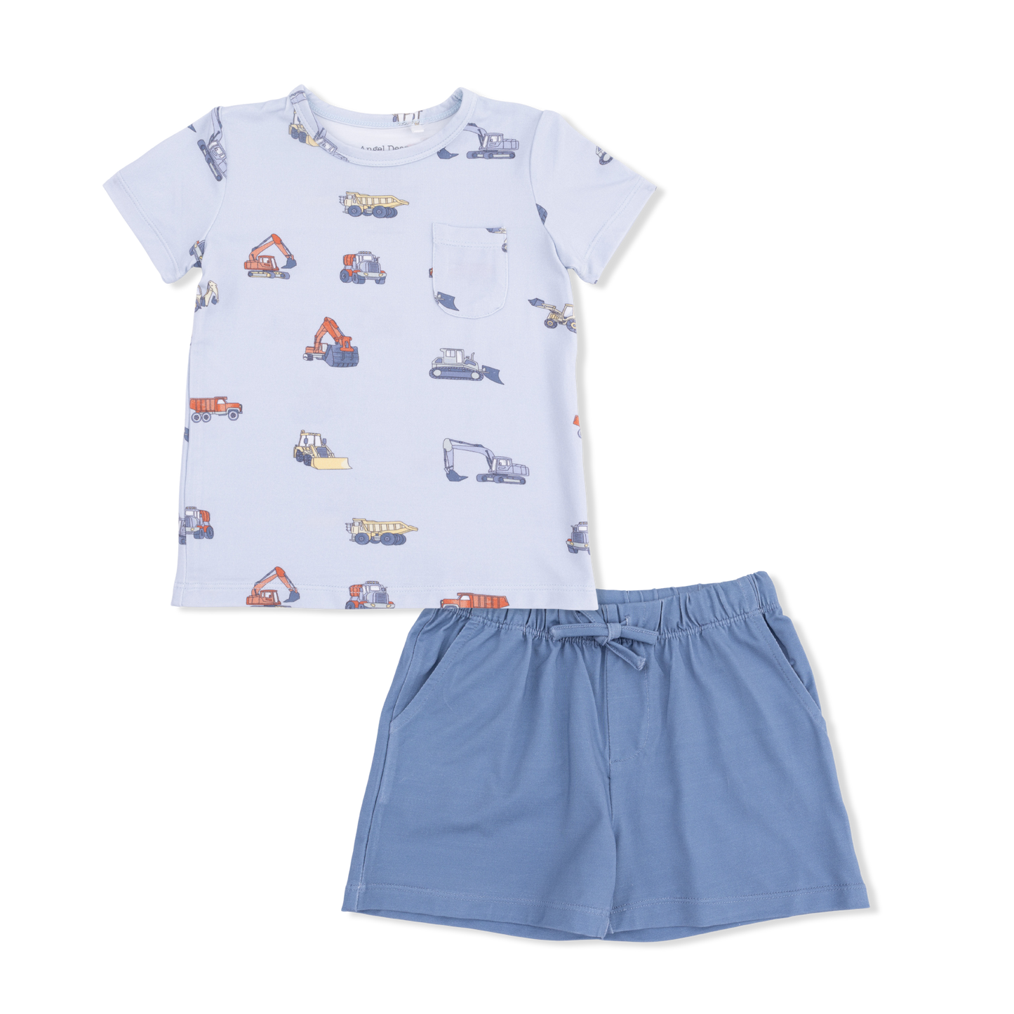 Loungewear Short Set - Construction Vehicles - Angel Dear