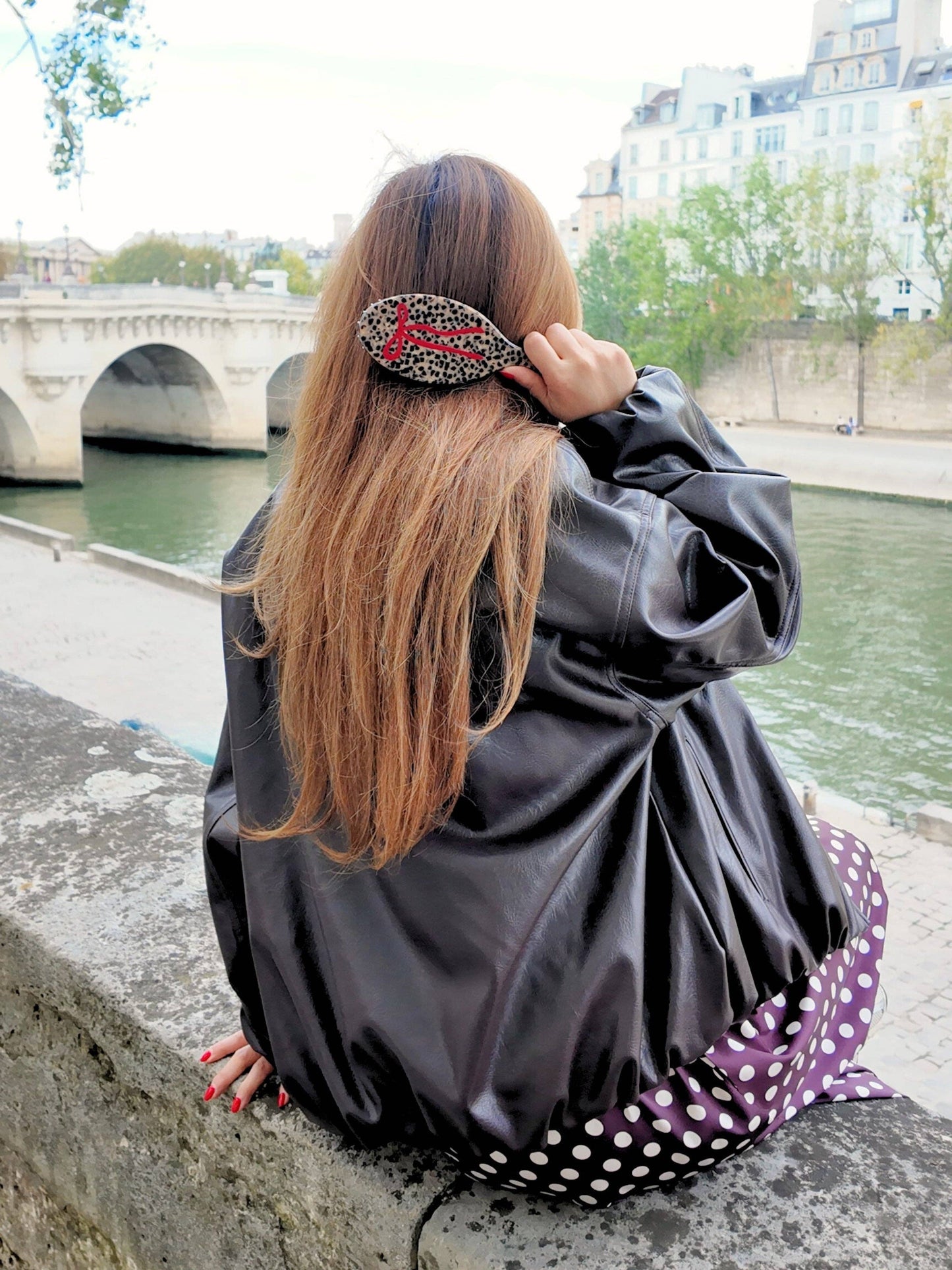 Hand-painted Leopard Bow Amazing Hair Day Brush - Baby Sweet Pea's Boutique