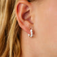 Enamel Diamond Hoop: Lilac / Pair