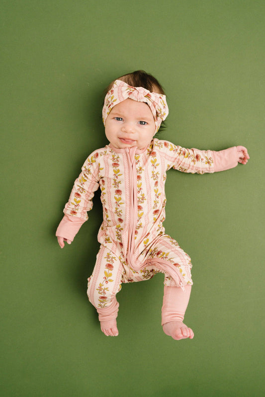 Vintage Floral Stripe Bamboo Sleeper - Little One Shop