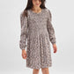 Vintage Flowers Print on Almond Jersey Dress