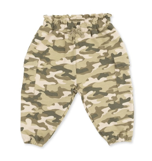 Fashion Cargo Pants- Camo French Terry