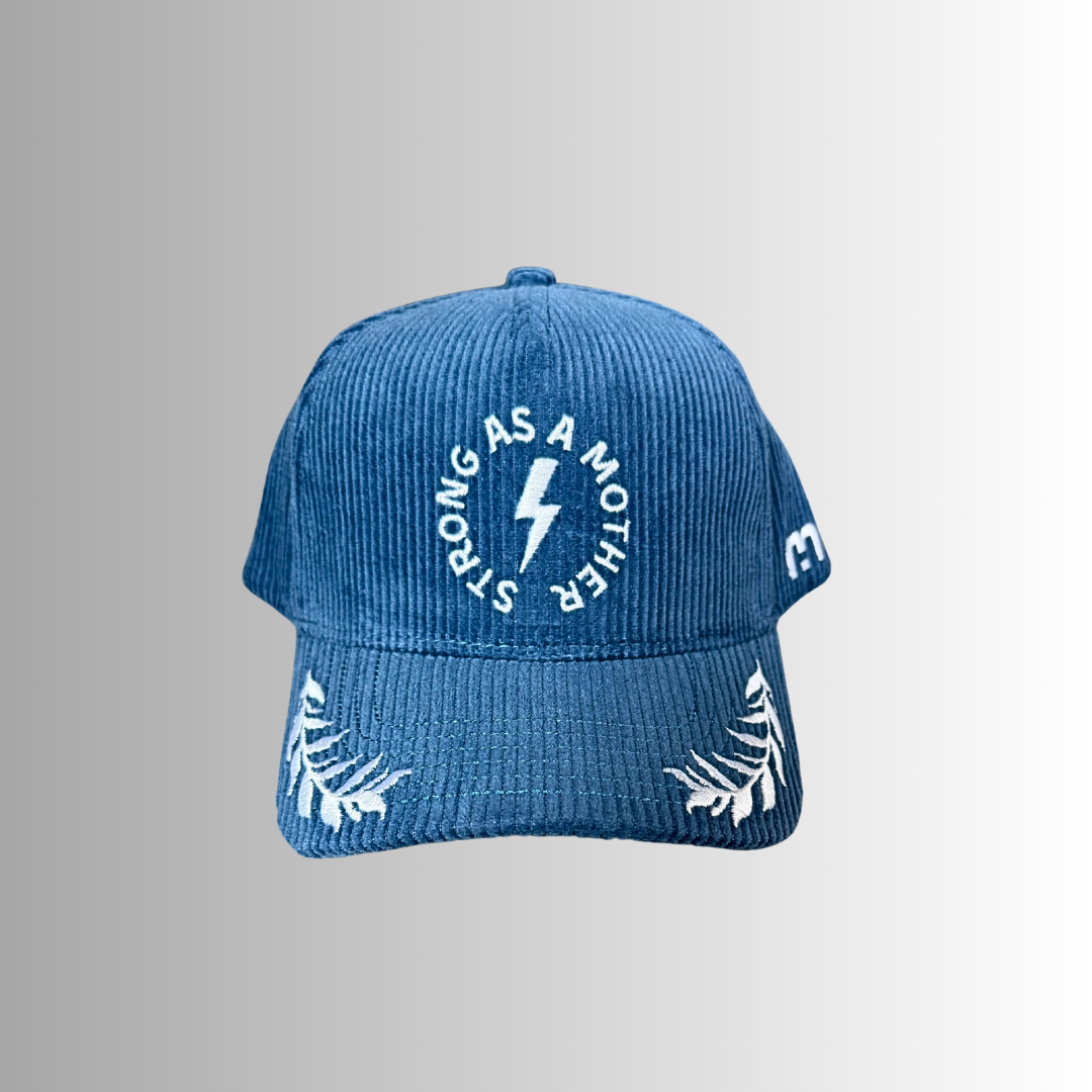 Strong as a mother® Corduroy Hat - Blue: Blue