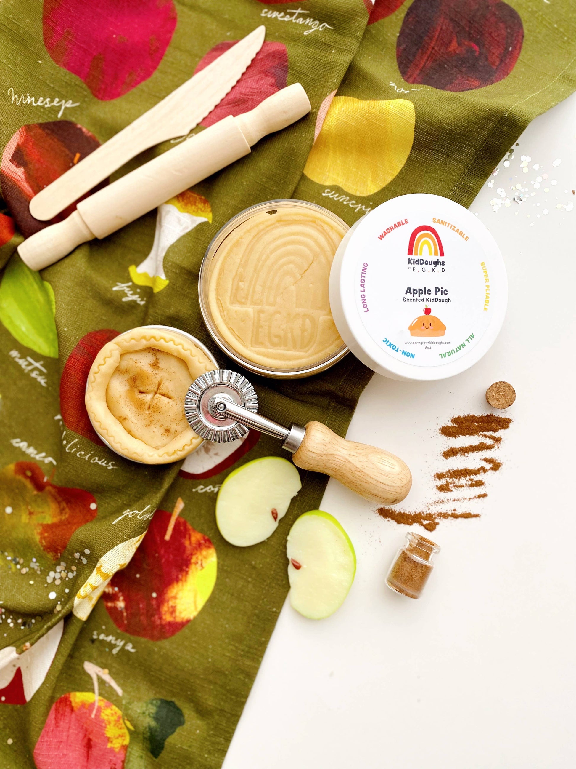 Apple Pie KidDough Play Kit - Earth Grown KidDoughs (KidDoughs by EGKD)