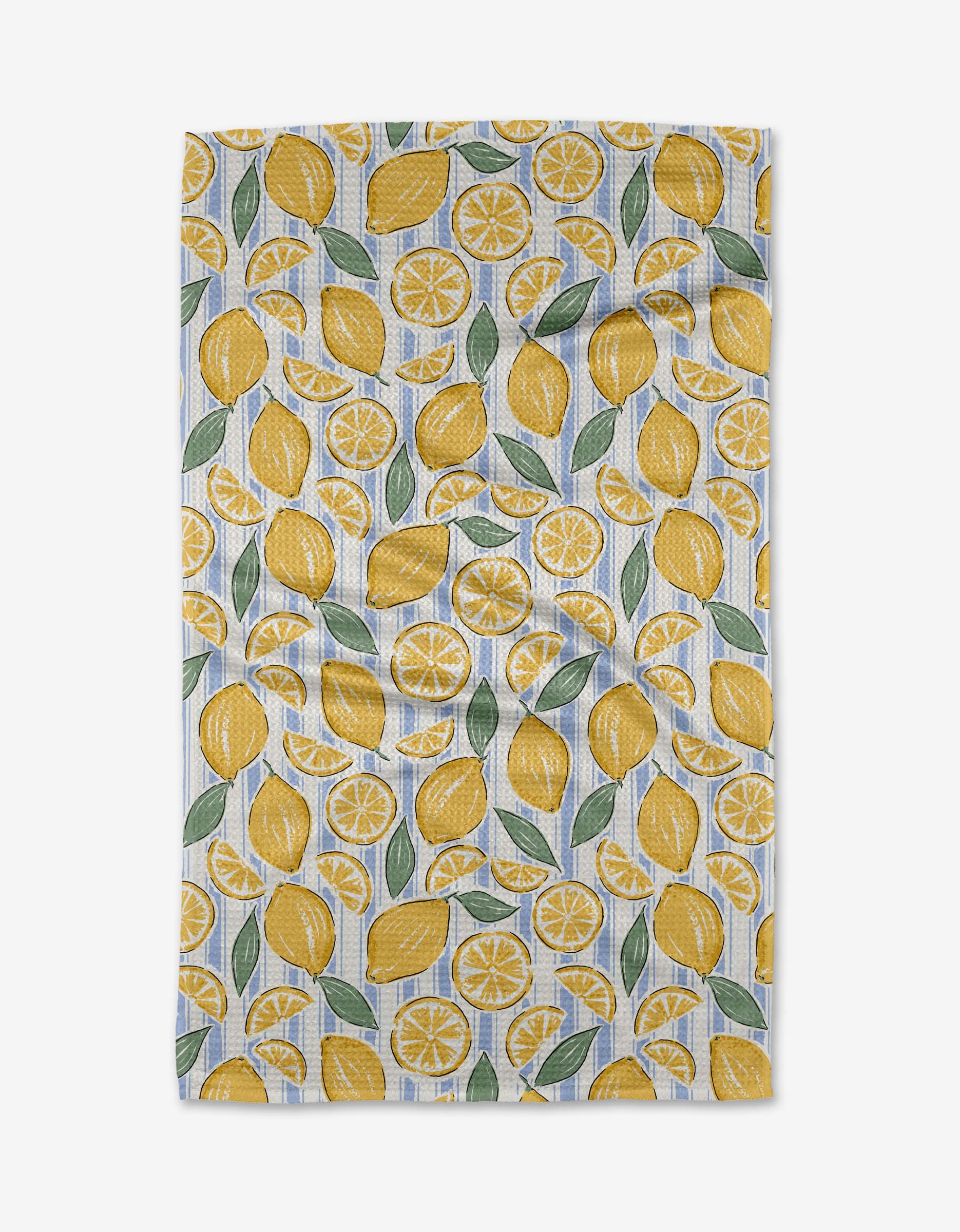 Sour Lemon Stripes Tea Towel - Geometry