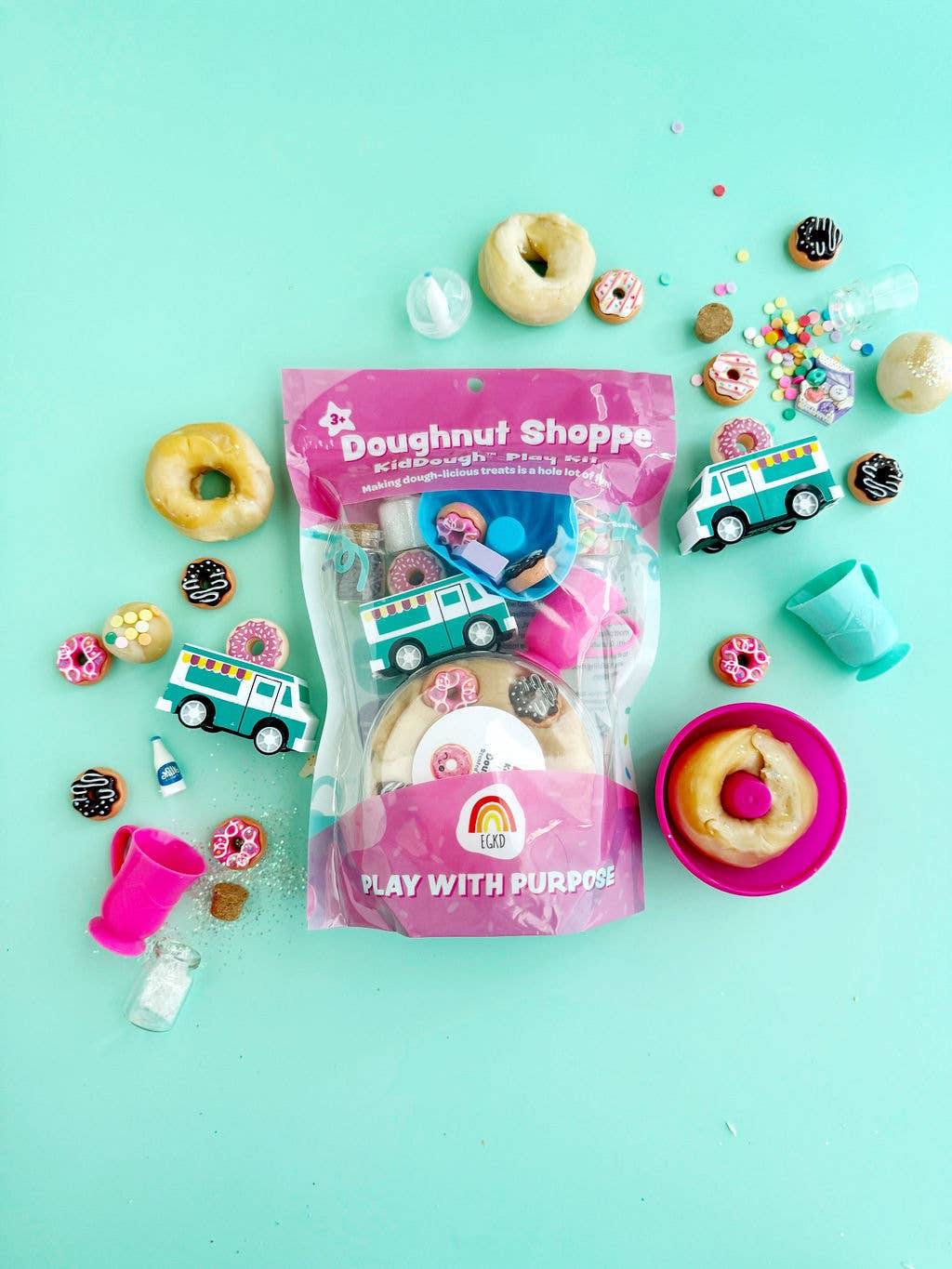 Doughnut Shoppe KidDough Play Kit - Earth Grown KidDoughs (KidDoughs by EGKD)