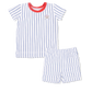 Baseball Stripe Loungewear Short Set - Baby Sweet Pea's Boutique
