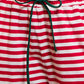 Contrast Drawstring Wide Leg Striped Lounge Pants RED/WHITE
