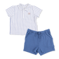 Baseball Stripe Polo & Short - Angel Dear