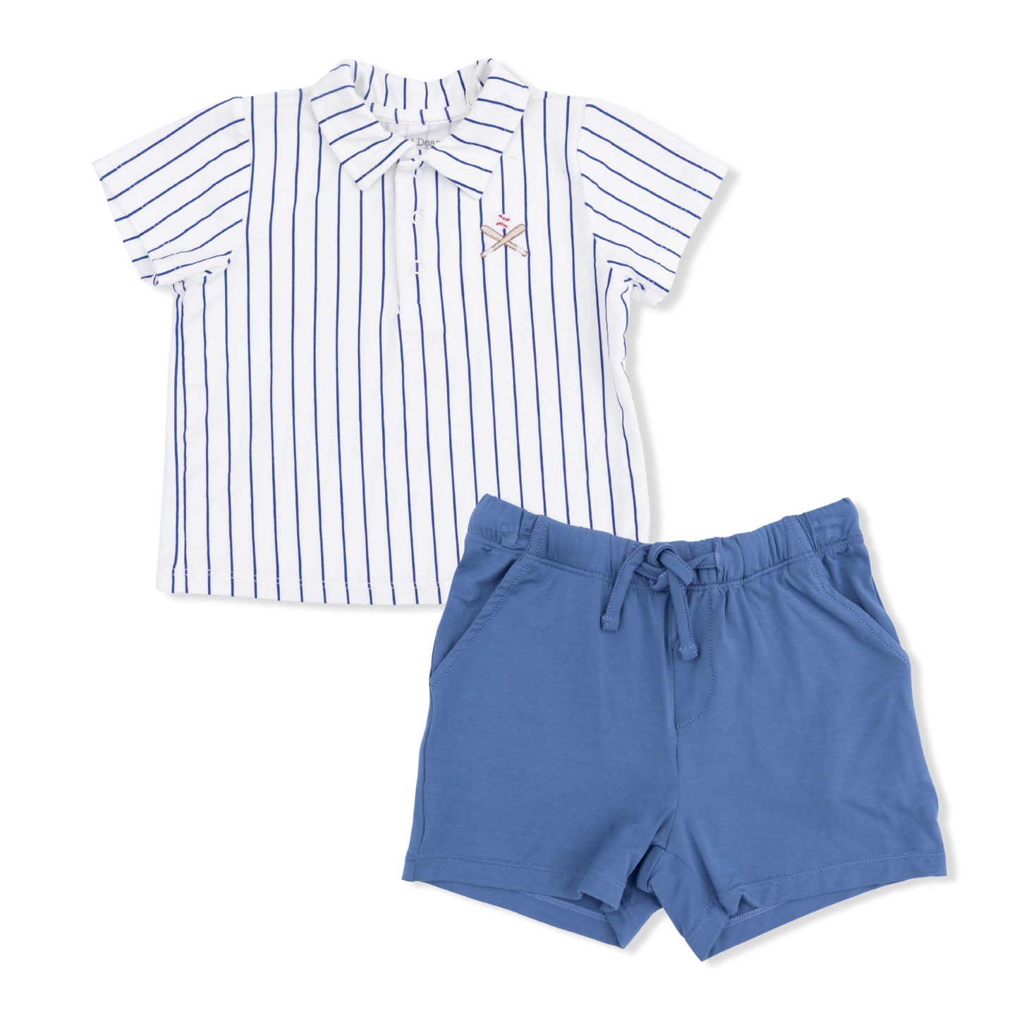 Baseball Stripe Polo & Short - Angel Dear