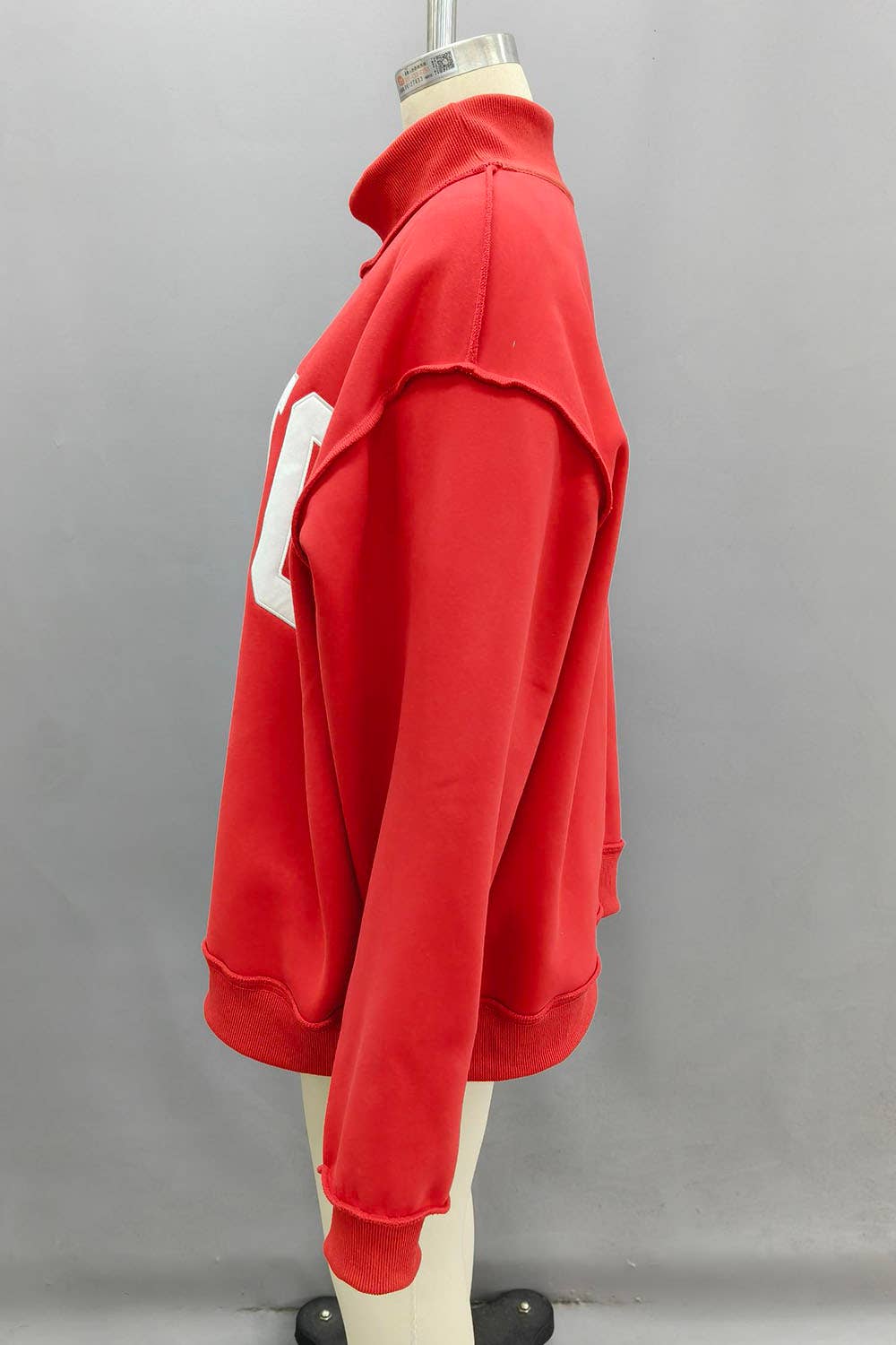 'OHIO' Embroidered Mock Neck Sweatshirt