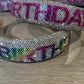 Rhinestone Pink Birthday Headband