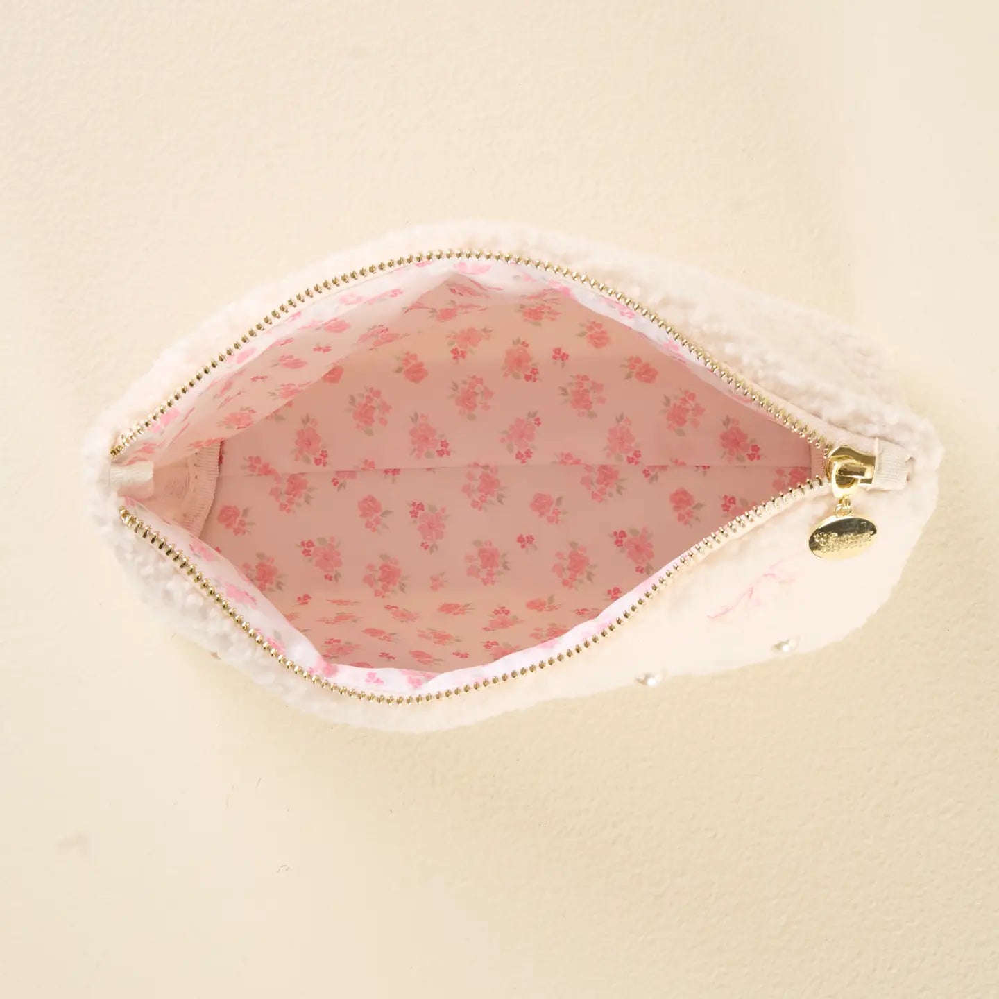 Teddy Pouch-Bows Pink - The Darling Effect