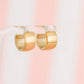 Chunky Brushed Gold Huggies - Pierced Co