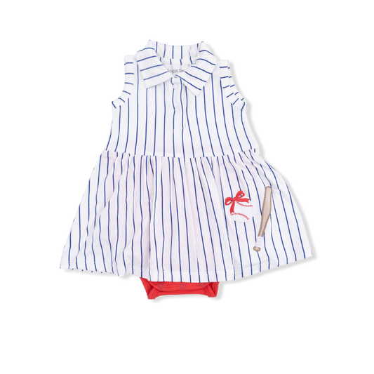 Baseball Stripe- Polo Tennis Dress - Angel Dear
