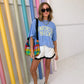 favorite parent graphic tee - blue / yellow - ETTA & EAST