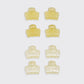 Mini Jelly Cloud Clips 8pc Set - Pearlized Cream & Butter Yellow