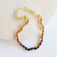 Polished Ombre Amber Necklace- 18" Adult