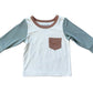 ColorBlock Pocket Shirt- Fern - BabySproutsCo