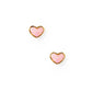 Screwback Stud Earrings - Nora Heart Pink