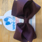 Small Classic Grosgrain Hair Bow- Cranberry - Wee Ones