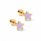 Screwback Stud Earrings - Nora Star Purple