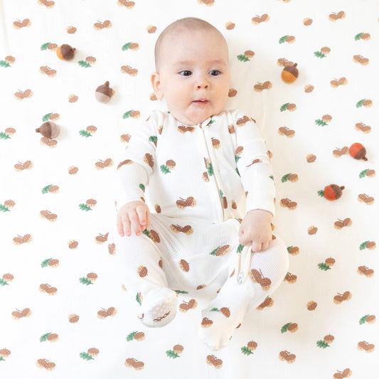Tiny Acorns  2 Way Zipper Footie