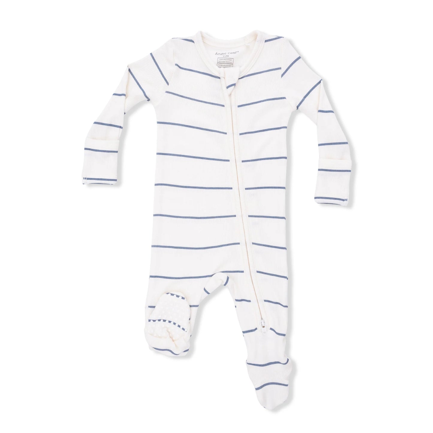 2 Way Zipper Footie Vintage Stripe - Baby Sweet Pea's Boutique