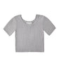 SCALLOP TEE DUSTY BLUE